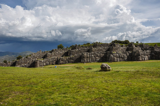 Saqsaywaman Incas ruins near Cusco, Peru