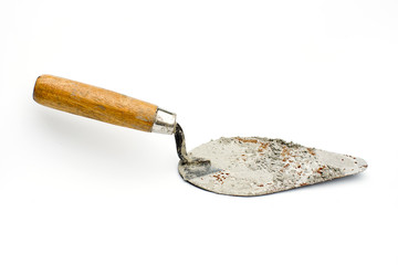 Trowel on isolated white background