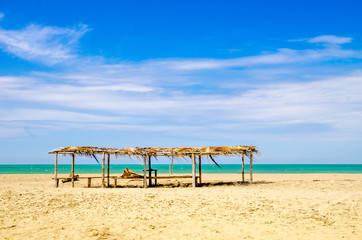 beautiful tropical beach in the coast of ecuador