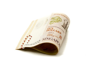 Singapore Dollars Cash Paper Bank Note. Asian currency.