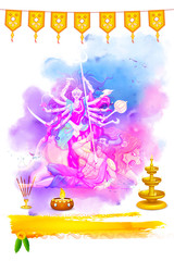 Goddess Durga in Happy Navratri