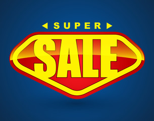 Super sale tag banner. can use for promotion.