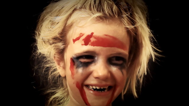 Little girl blood zombie attack