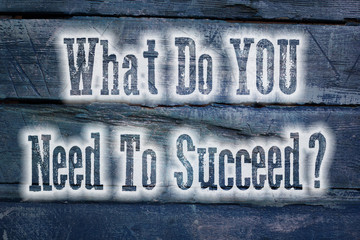 Obraz premium What Do You Need To Succeed Concept