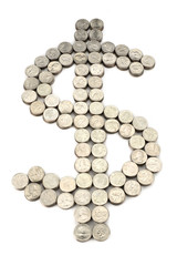 dollar sign from the coins