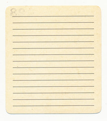 isolated ancient  index card paper  with lines background - 69703996