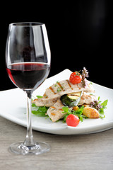Fine dining / Grilled chicken fillet with fresh vegetable