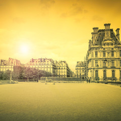 Vintage style picture of Paris, France