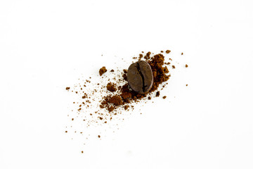 coffee beans isolated on white background