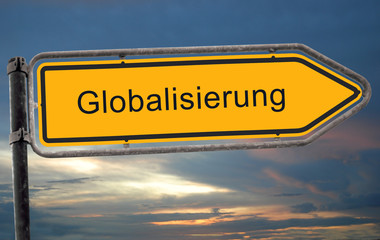 Strassenschild 19 - Globalisierung - obrazy, fototapety, plakaty