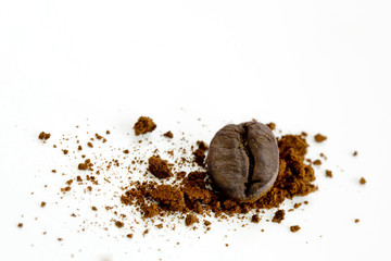 coffee beans isolated on white background