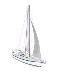 Sailing Yacht Isolated