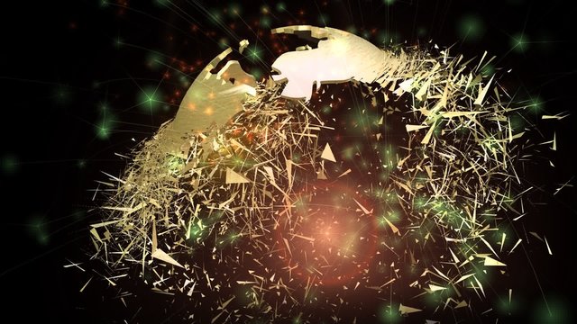 Digital animation of a rotating Earth Globe