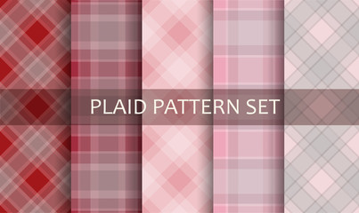 Plaid Patterns. Vector set.