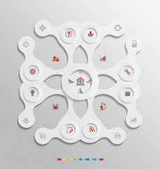 Minimal infographics template easily to be customized