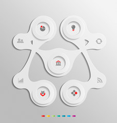 Minimal infographics template easily to be customized