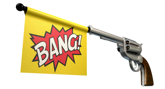Pistol Bang Flag