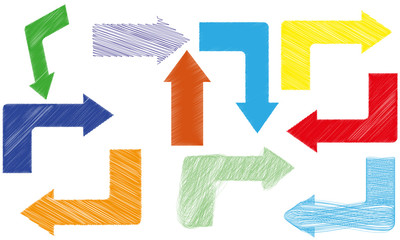 abstract color arrows vector