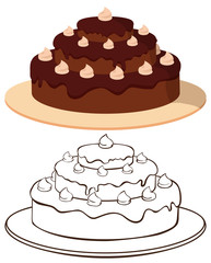 Cake on plate