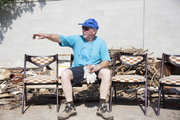 man at work in dump