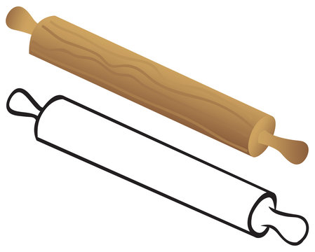 recommend clip art: Rolling pin for dough