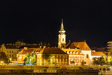 Fototapeta na wymiar Night view, Budapest, Hungary