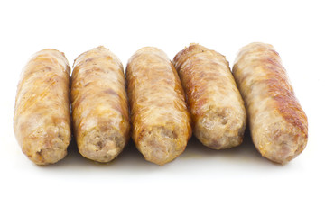 Sausages Isolated on White