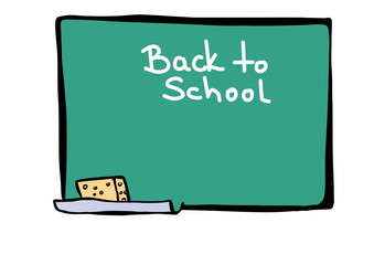 doodle chalkboard background - back to school