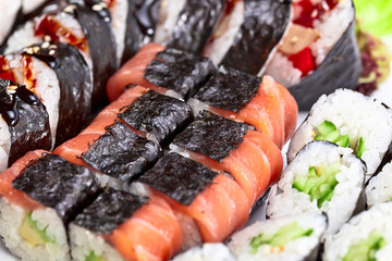 Appetizing Japanese sushi
