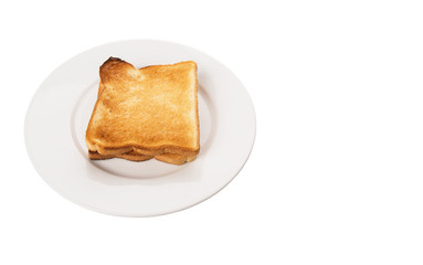 Bread toast over white background 