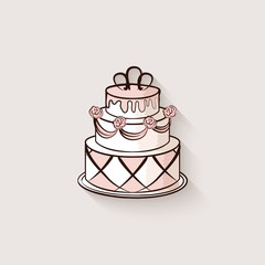 wedding cake design element