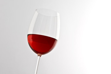 Stylish glass of red wine