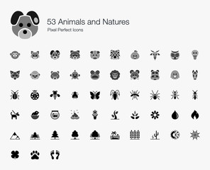 53 Animals and Natures Pixel Perfect Icons