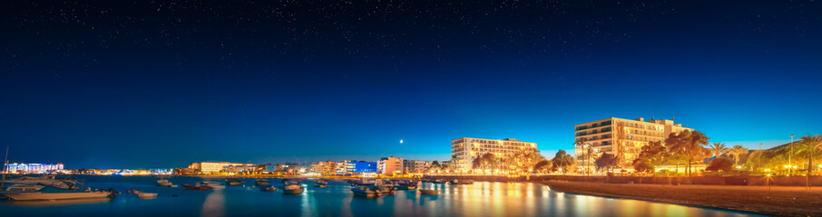 Ibiza island night view