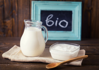 Dairy products - milk, sour cream.