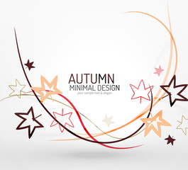 Autumn floral minimal background