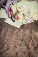 Old photos and flowers