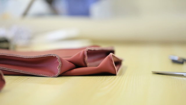 factory manufacturing leather