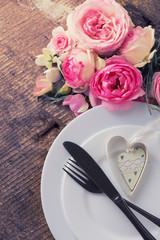 Romantic table setting.