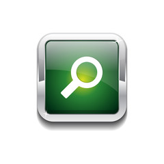 Search Rounded Rectangular Green Vector Web Button Icon