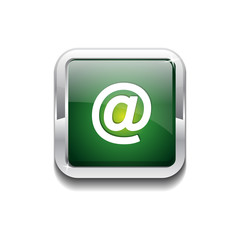 AT Rounded Rectangular Vector Green Web Icon Button