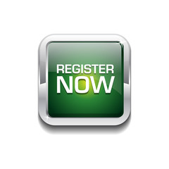 Register Now Glossy Shiny Rounded Rectangular Vector Button