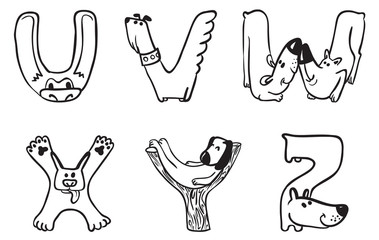 Dogs alphabet