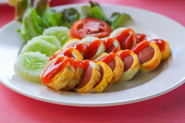 Sausage egg roll