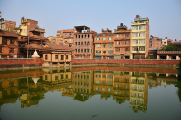 Fototapeta na wymiar Building and town in Patan Durbar Square