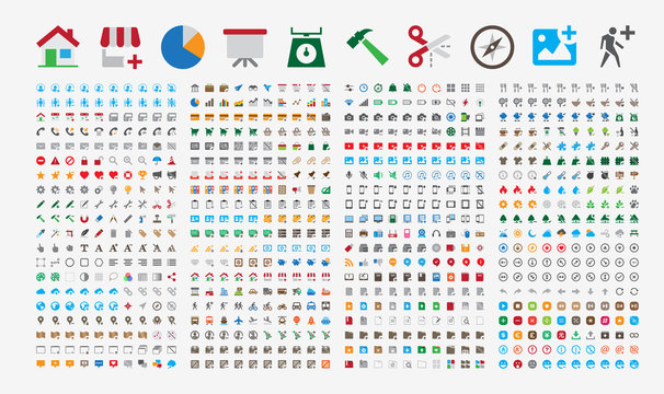 800 Premium Icons. Round corners. Flat colors. Pixel Perfect.