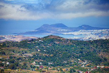 Fototapeta na wymiar Gran Canaria, aerial view to Las Palmas