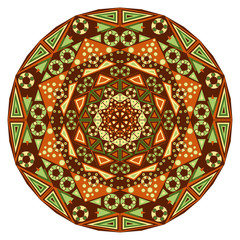 Round ethnic pattern - 69722528