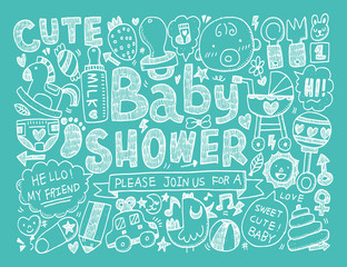 doodle baby background