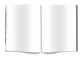 Blank Magazine Pages on White